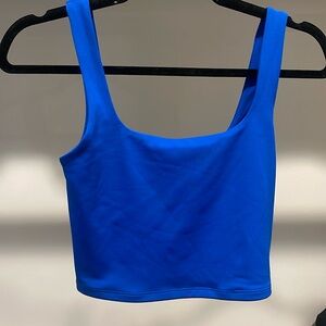 Express Body Contour collection crop top in blue. Size S.